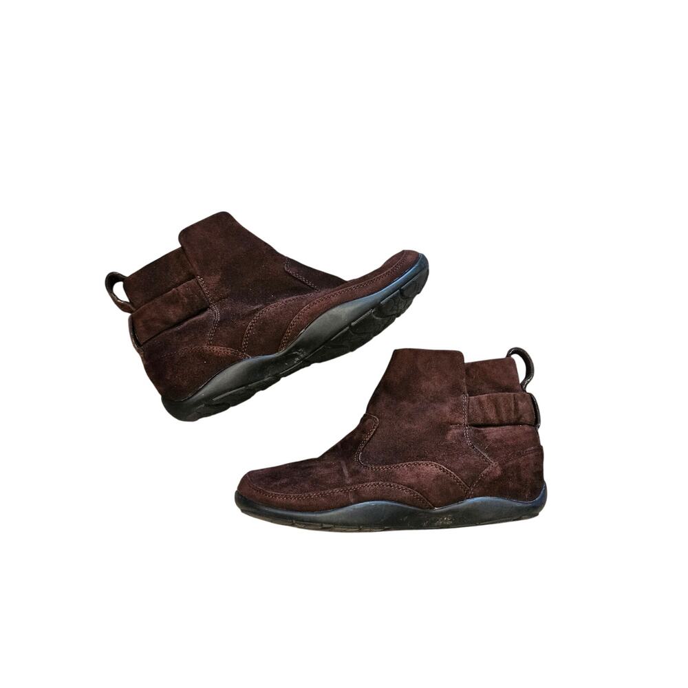 Dansko 6.5 37 suede leather brown ankle comfort Booties flat casual